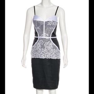 NWOT Vintage Just Cavalli Black and White Bustier Body-con Dress size 38